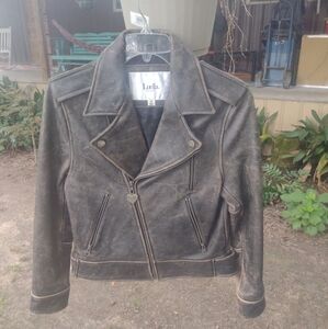 Luella Distressed Leather Jacket